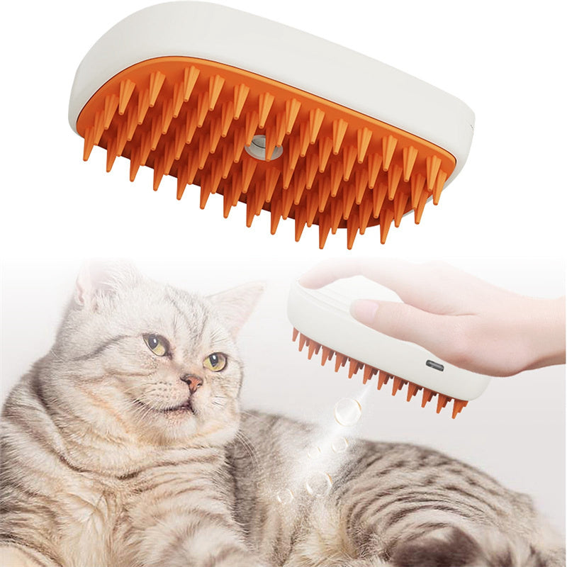USB Rechargeable Pets Steam Groom Brush