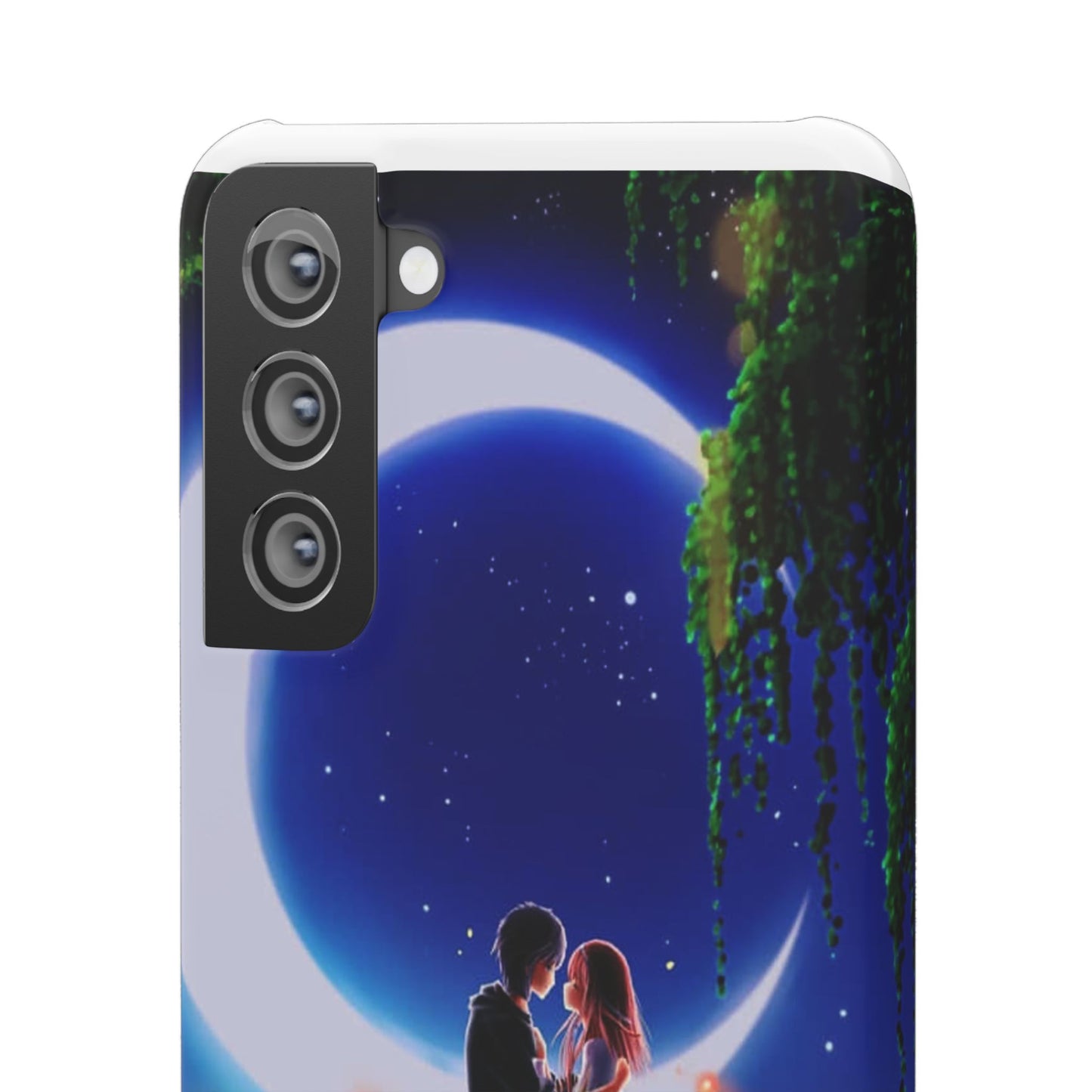 Moonlit Lovers Scene with Crescent Moon Case