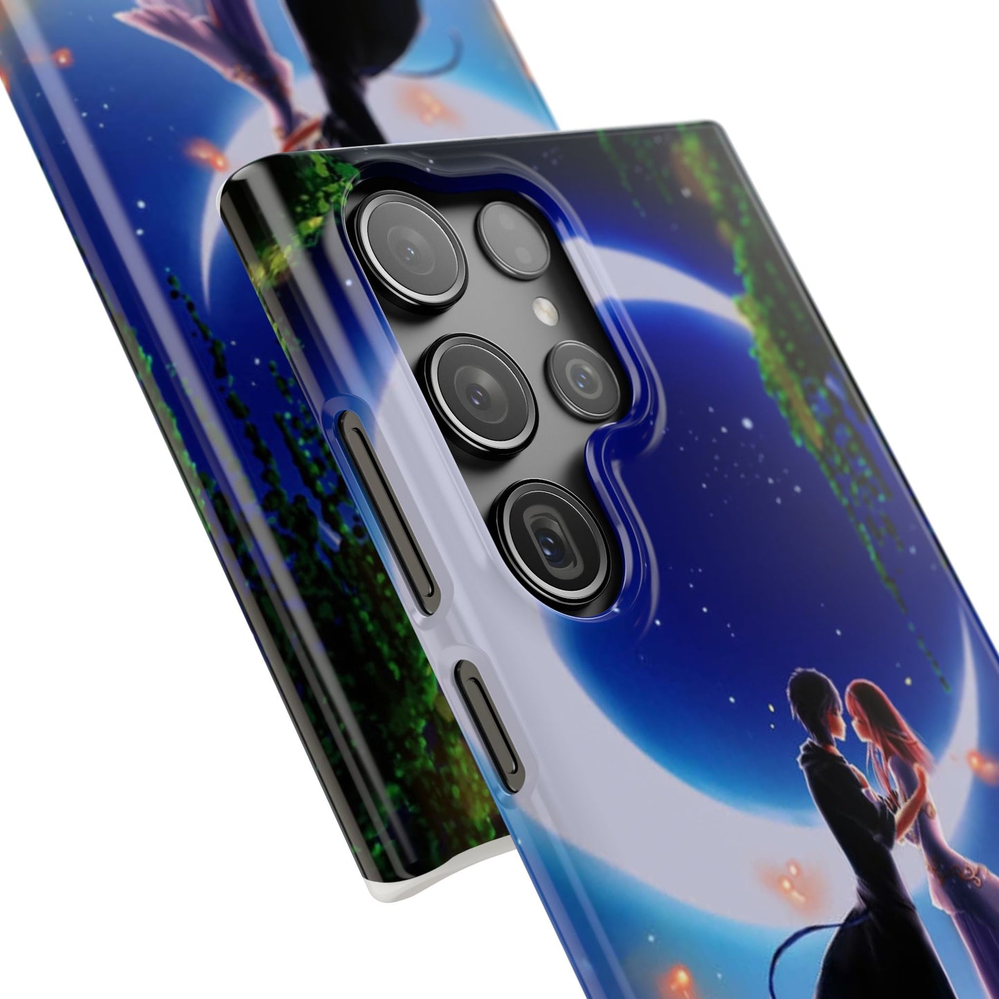 Moonlit Lovers Scene with Crescent Moon Case