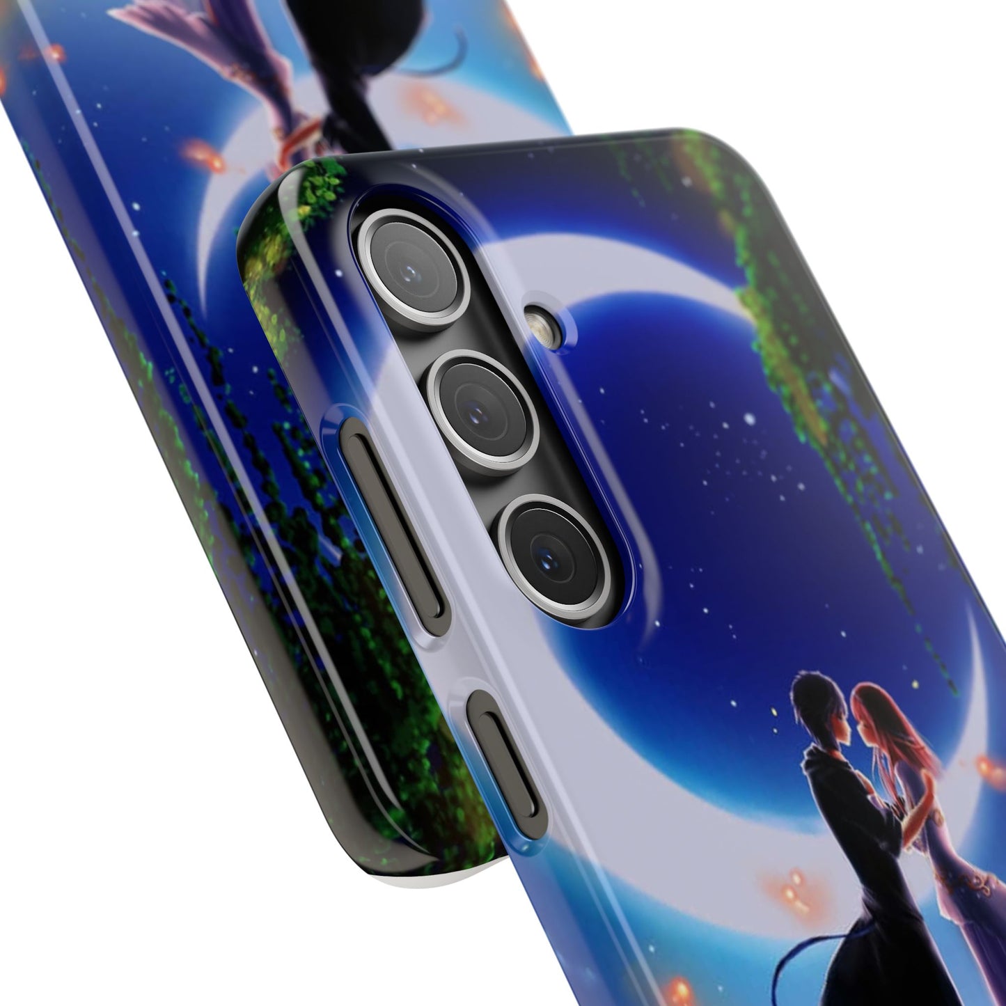 Moonlit Lovers Scene with Crescent Moon Case