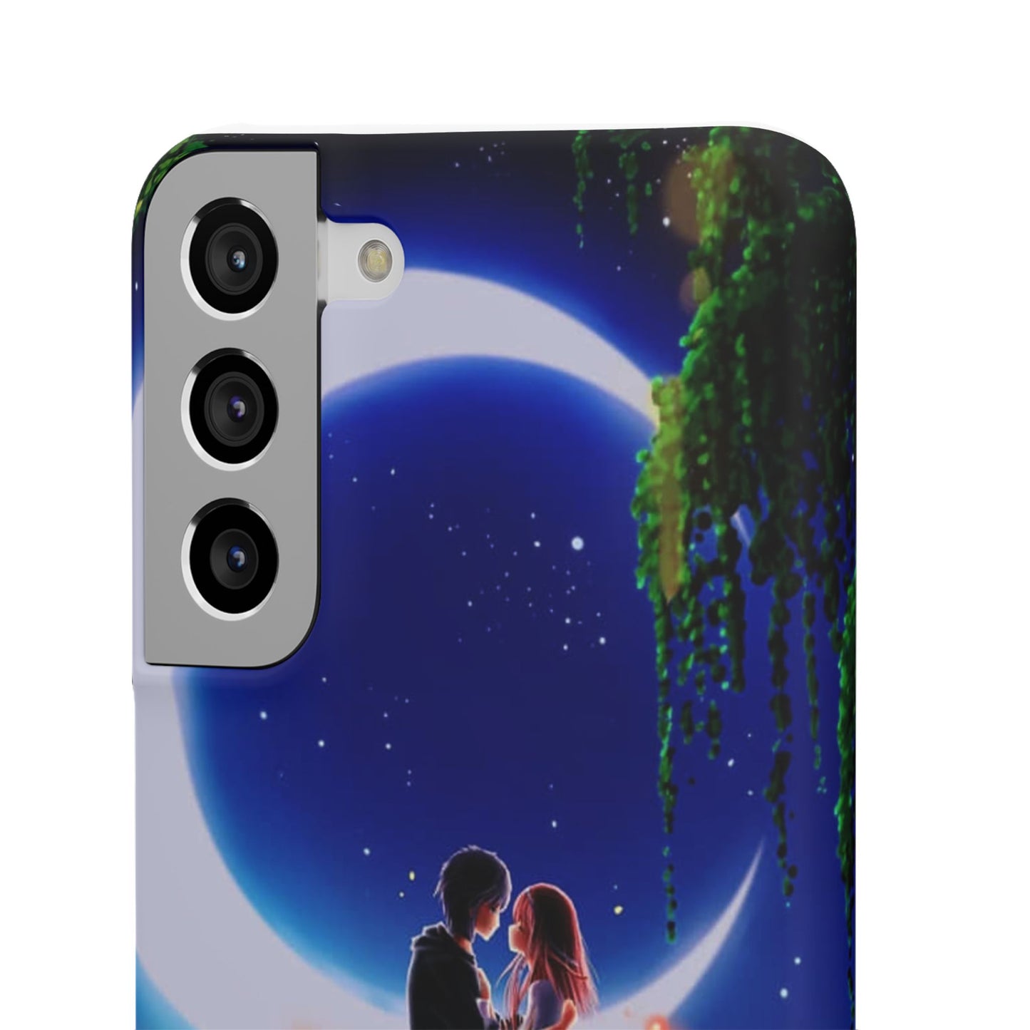 Moonlit Lovers Scene with Crescent Moon Case
