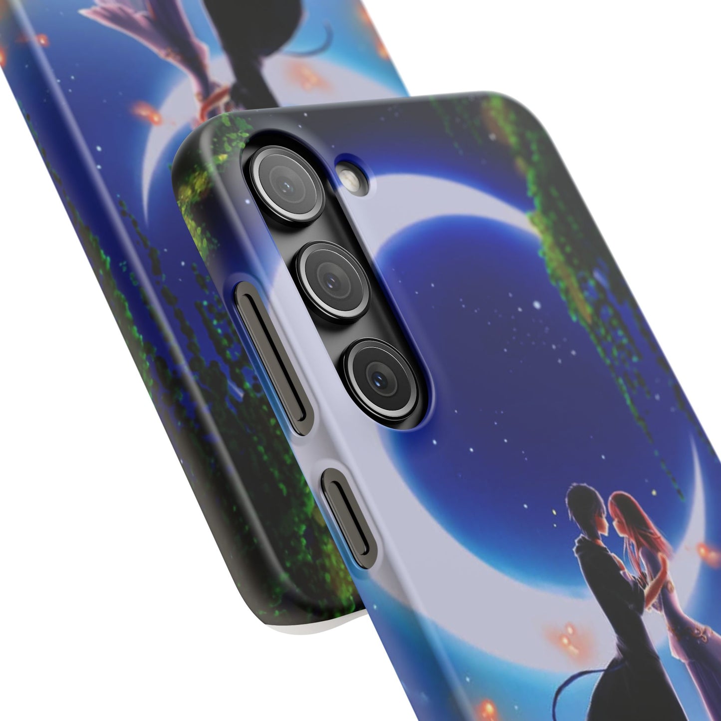 Moonlit Lovers Scene with Crescent Moon Case