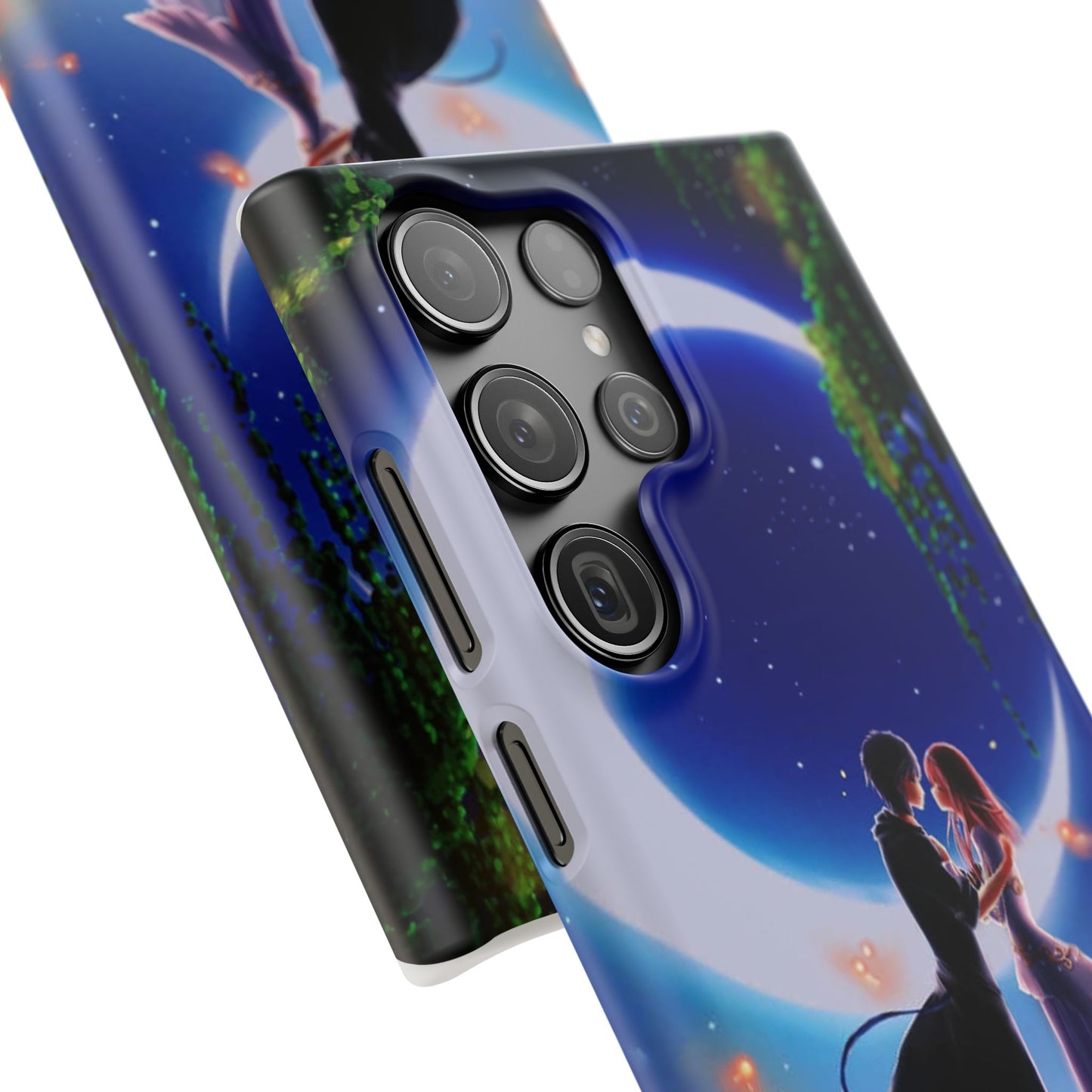 Moonlit Lovers Scene with Crescent Moon Case