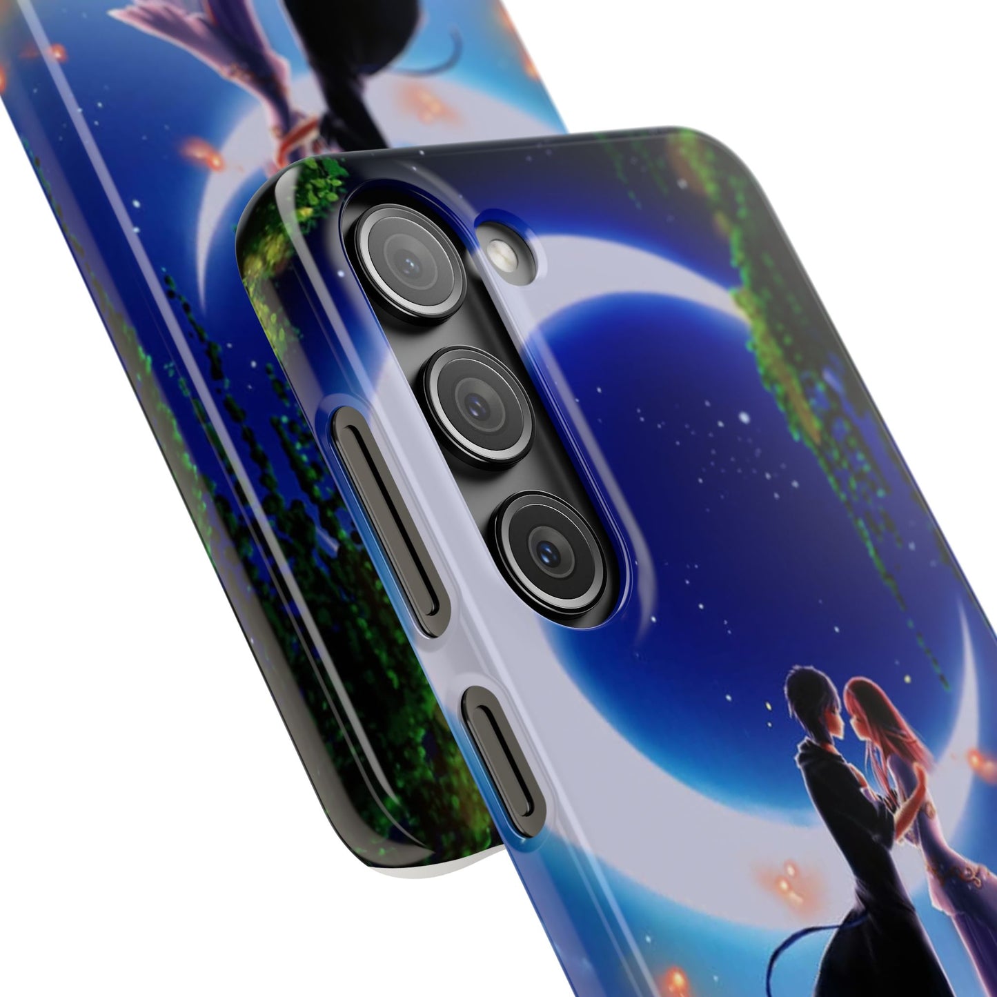 Moonlit Lovers Scene with Crescent Moon Case