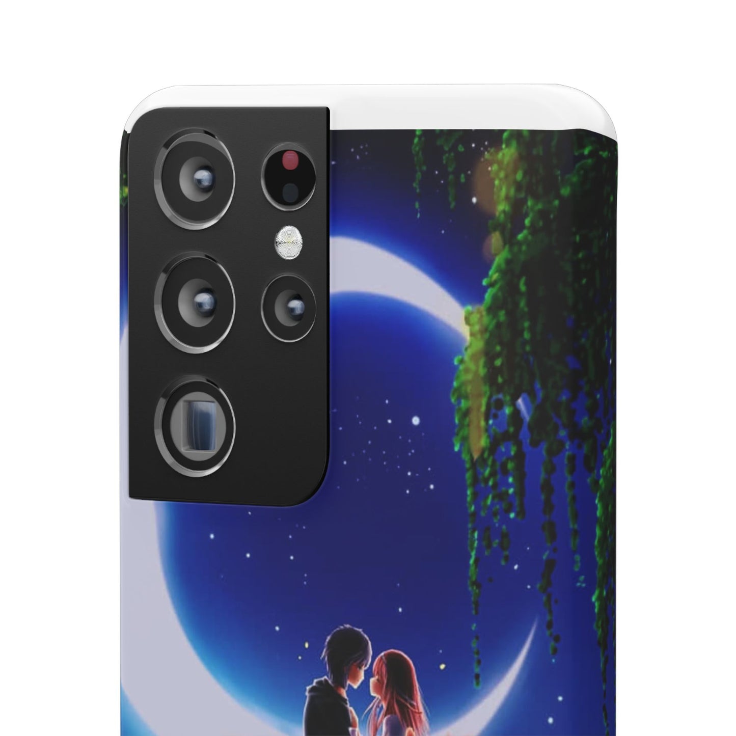 Moonlit Lovers Scene with Crescent Moon Case