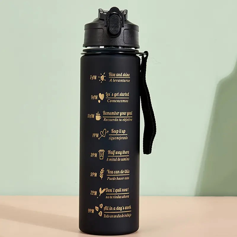 Set of 3 Large Capacity Water Flask Leakproof Frosted Beverage Bottle