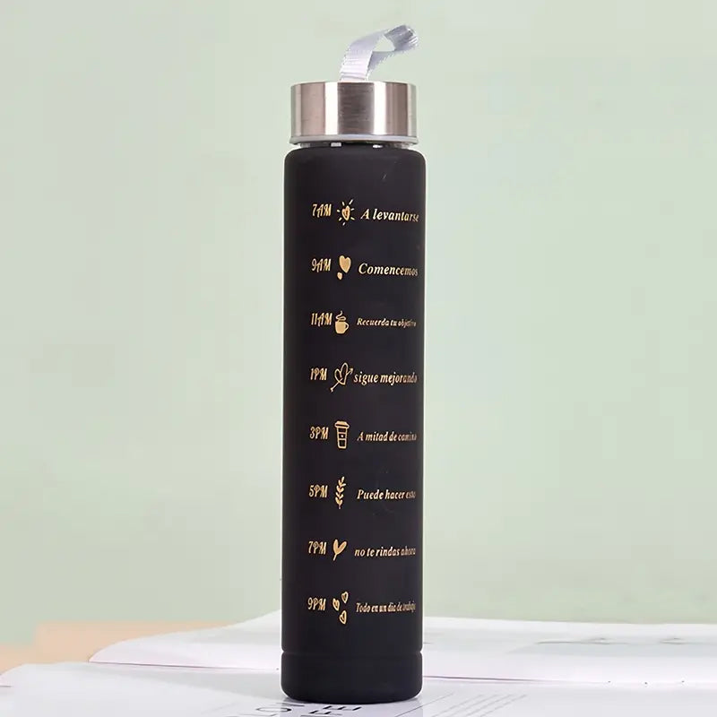 Set of 3 Large Capacity Water Flask Leakproof Frosted Beverage Bottle