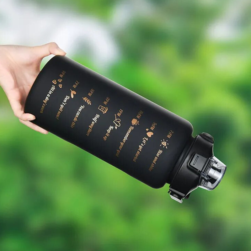 Set of 3 Large Capacity Water Flask Leakproof Frosted Beverage Bottle
