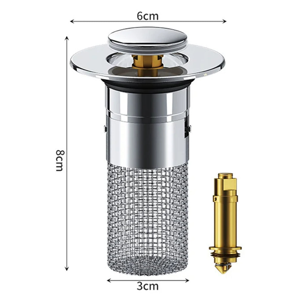 Anti-Odor Pop-Up Design Stainless Steel Sink Strainer & Stopper