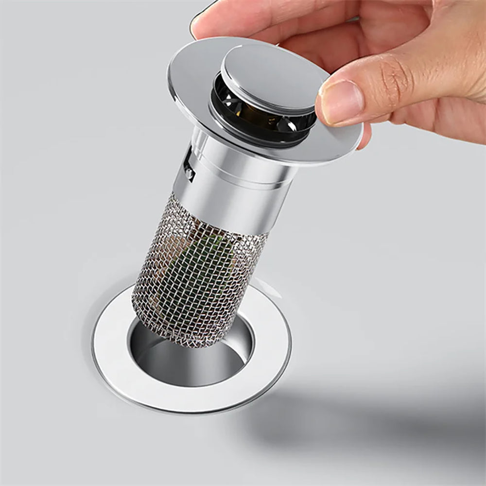 Anti-Odor Pop-Up Design Stainless Steel Sink Strainer & Stopper