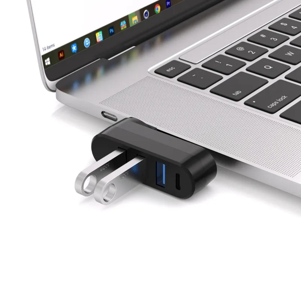 4 in 1 USB Data Hub 180 Degree Rotatable