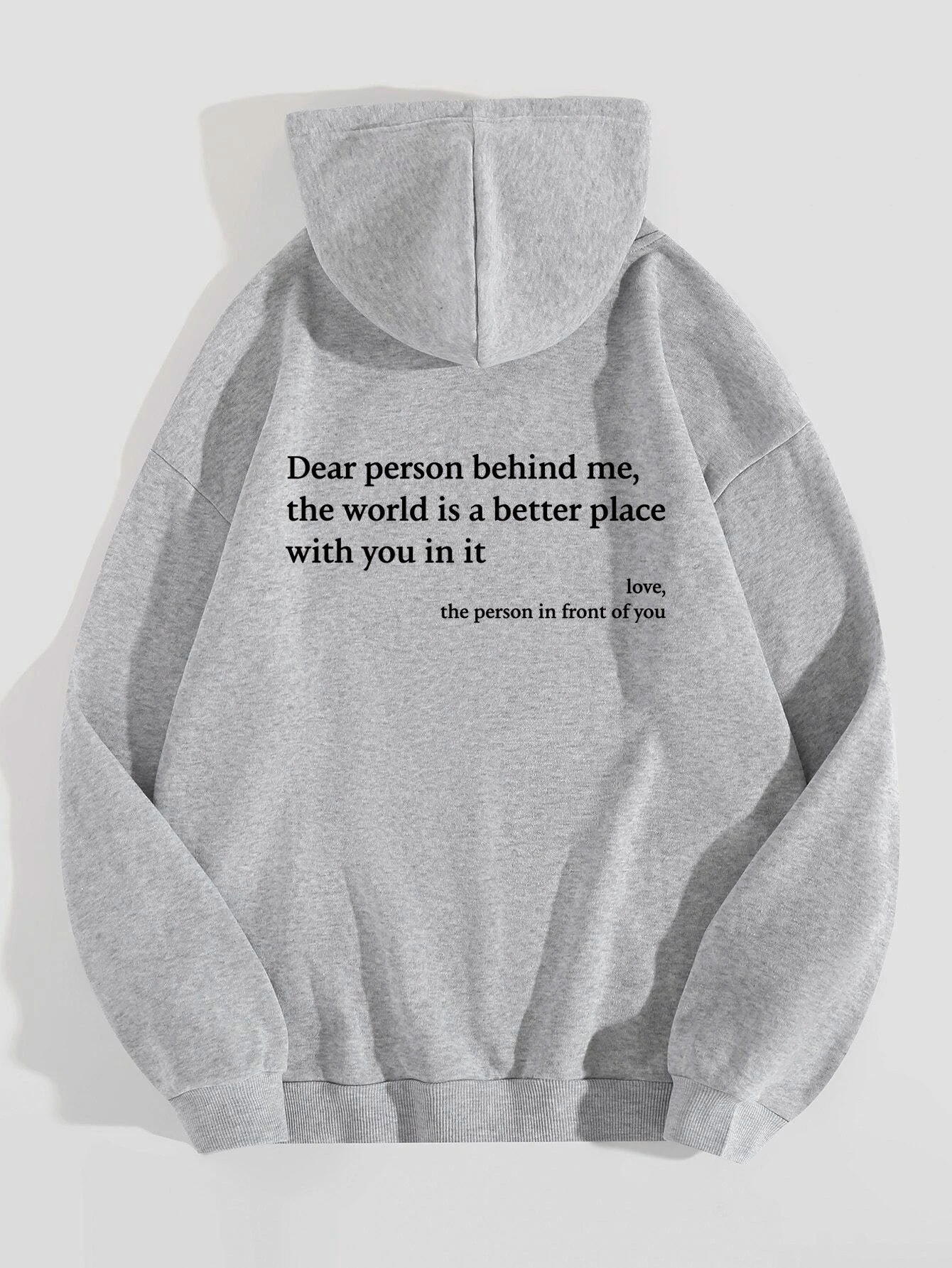 Dear Person Behind, Pocket Hoodie Unisex