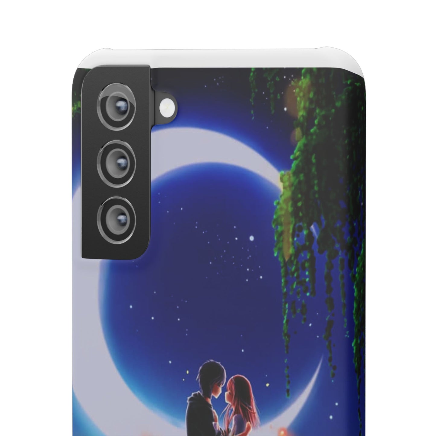 Moonlit Lovers Scene with Crescent Moon Case