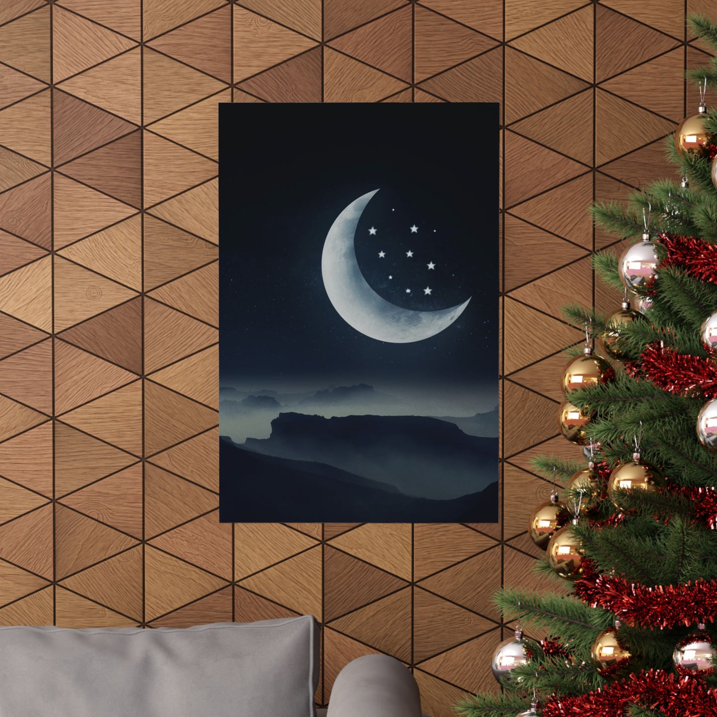 Posters - Moon and Star Matte Wall Art for Modern Living Spaces and Collectors
