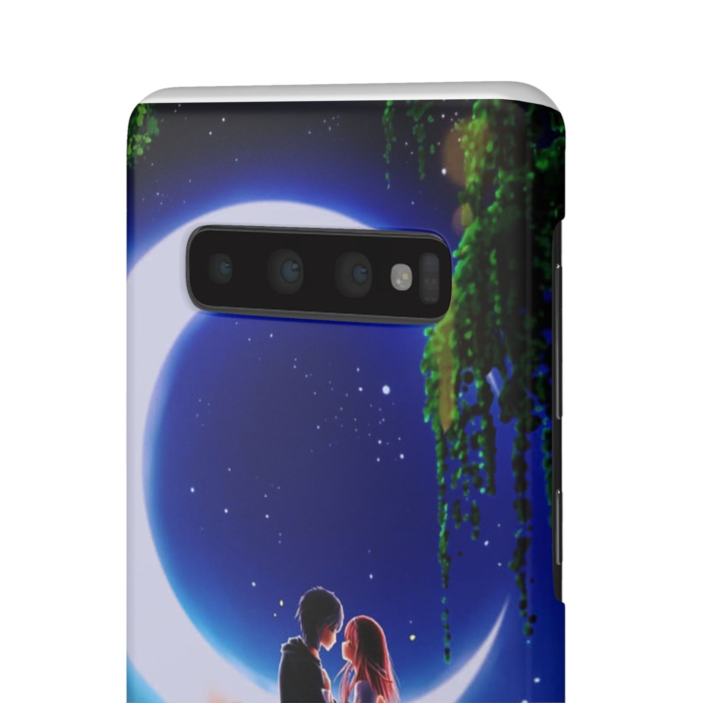 Moonlit Lovers Scene with Crescent Moon Case