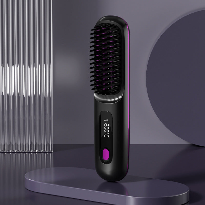 2 In 1 Hair Straightener Heated Brush