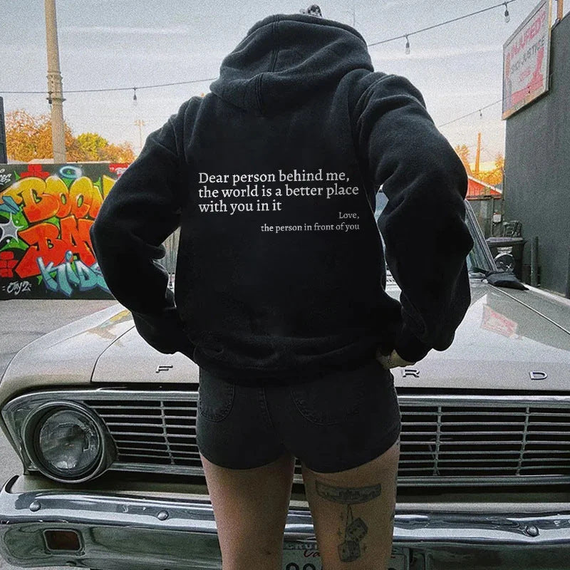 Dear Person Behind, Pocket Hoodie Unisex
