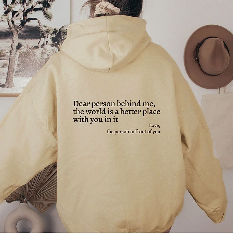 Dear Person Behind, Pocket Hoodie Unisex