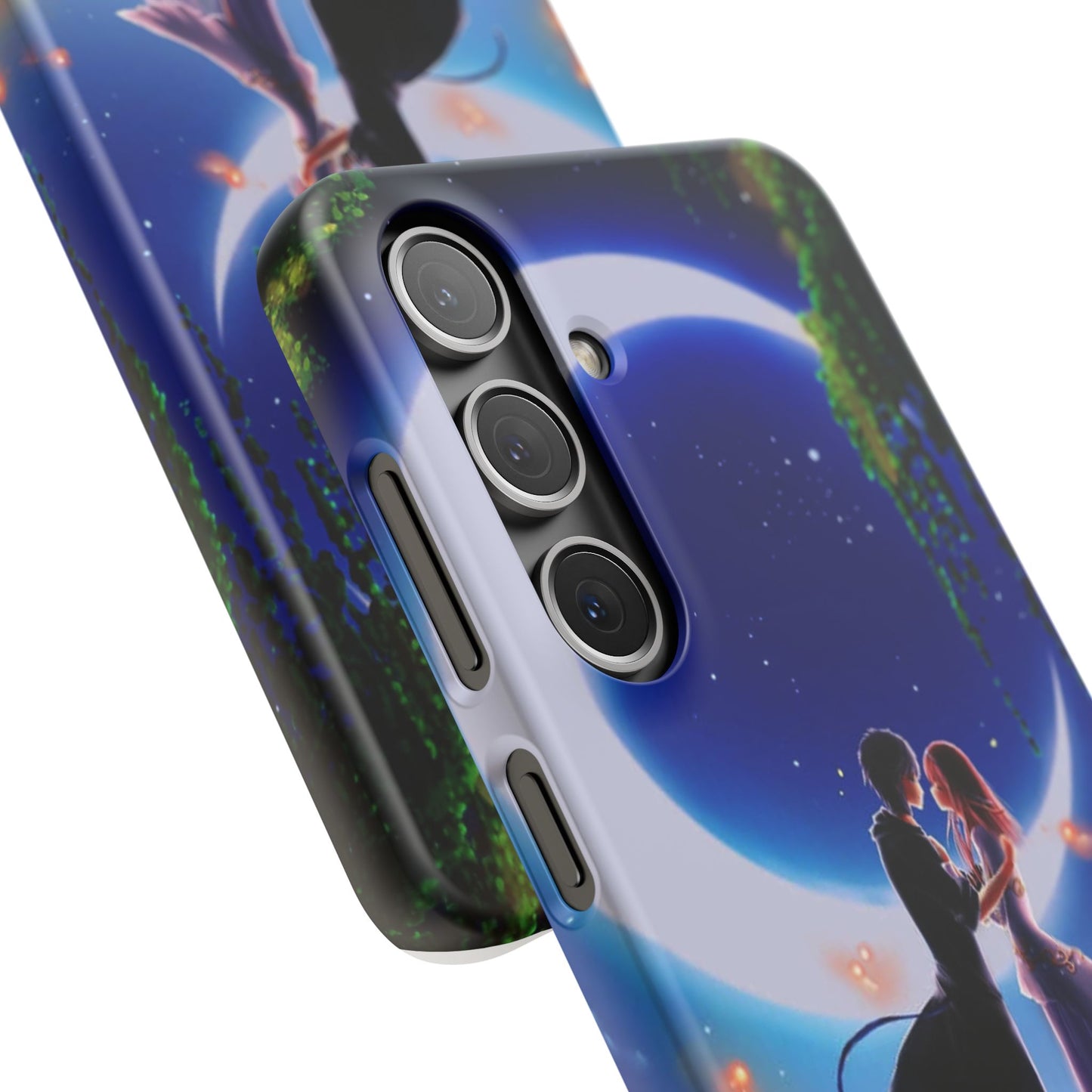 Moonlit Lovers Scene with Crescent Moon Case
