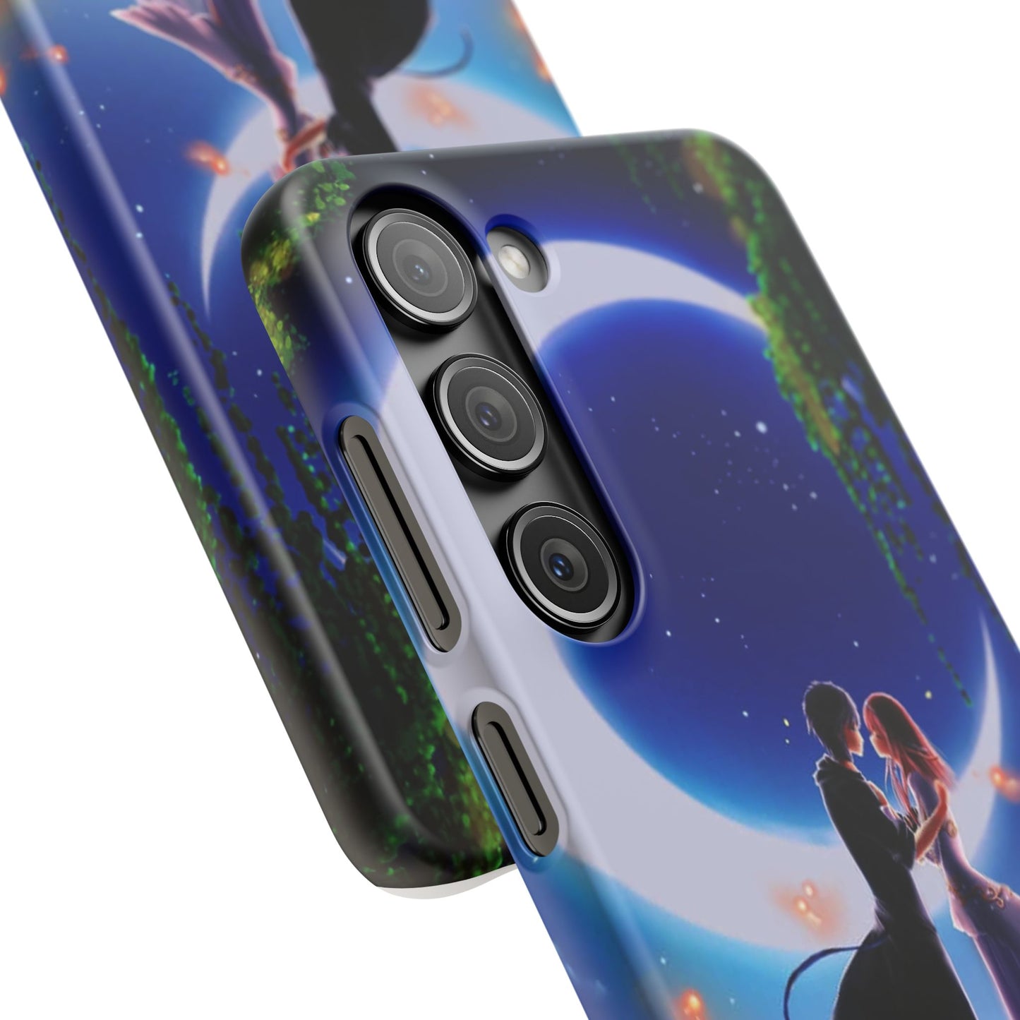 Moonlit Lovers Scene with Crescent Moon Case