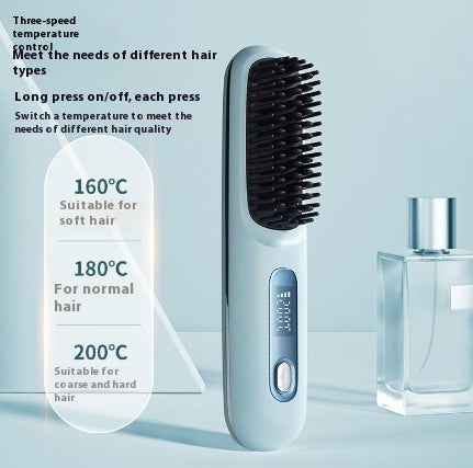 2 In 1 Hair Straightener Heated Brush