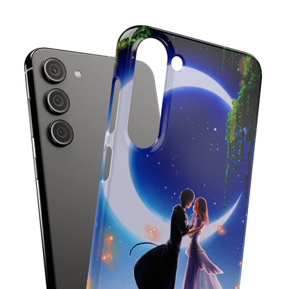Moonlit Lovers Scene with Crescent Moon Case