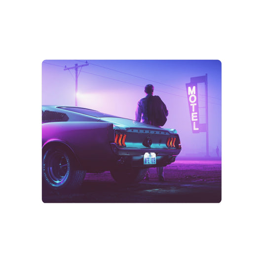 Metal Art Sign - Retro Neon Car