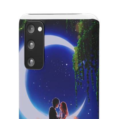 Moonlit Lovers Scene with Crescent Moon Case