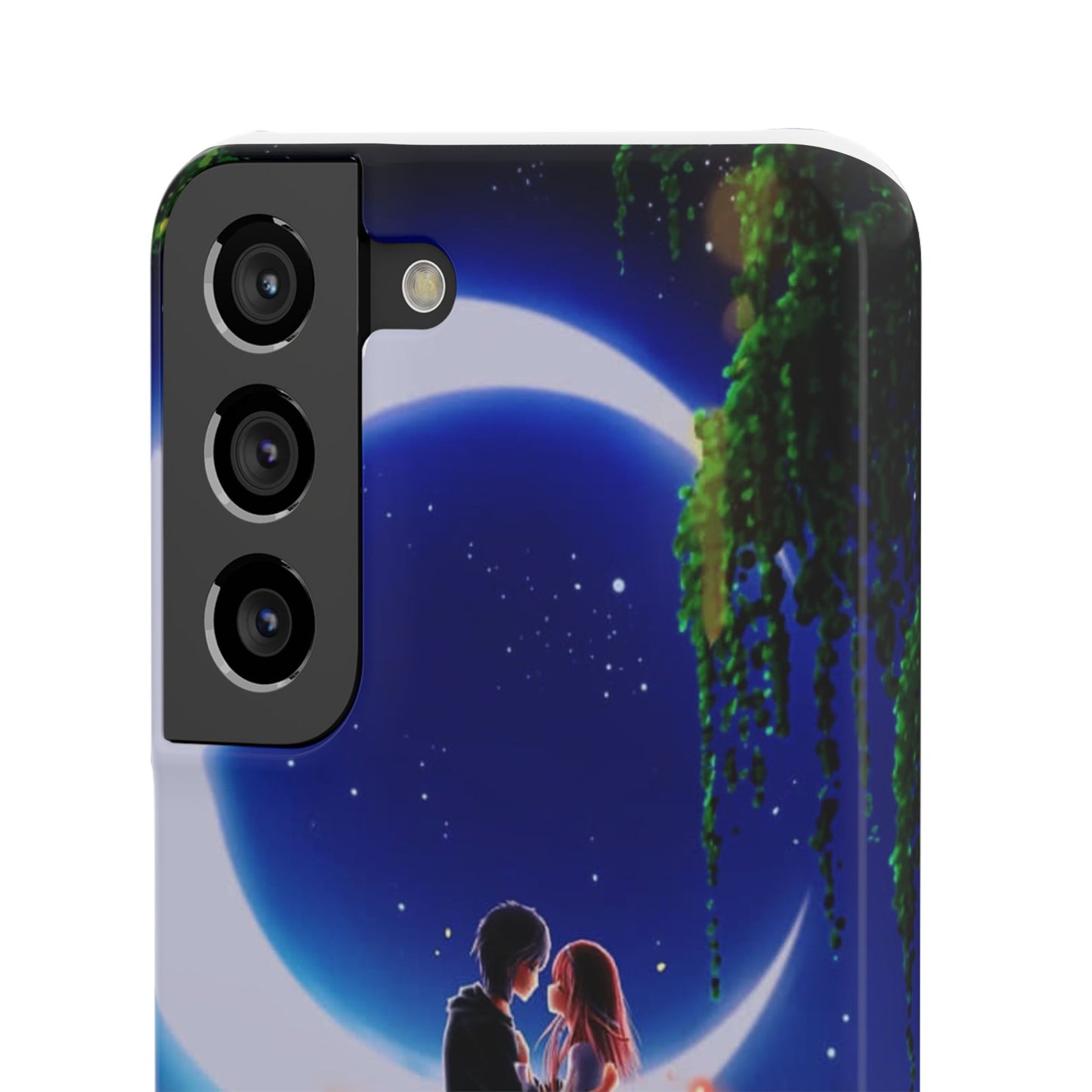 Moonlit Lovers Scene with Crescent Moon Case