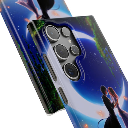Moonlit Lovers Scene with Crescent Moon Case