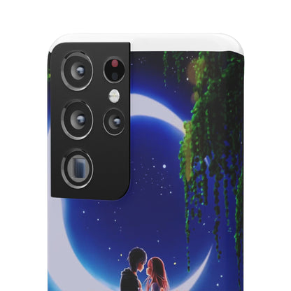 Moonlit Lovers Scene with Crescent Moon Case