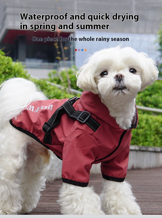 Puppy Dog Poncho Raincoat For Our Four-Legged Friends