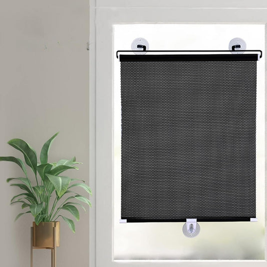 Universal Roller Blinds Suction Cup Retractable Windshield Sunshade Window Blinds