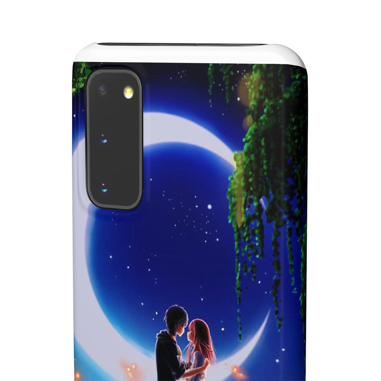 Moonlit Lovers Scene with Crescent Moon Case