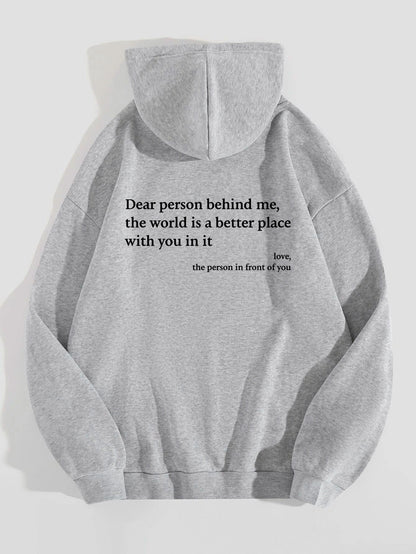 Dear Person Behind, Pocket Hoodie Unisex