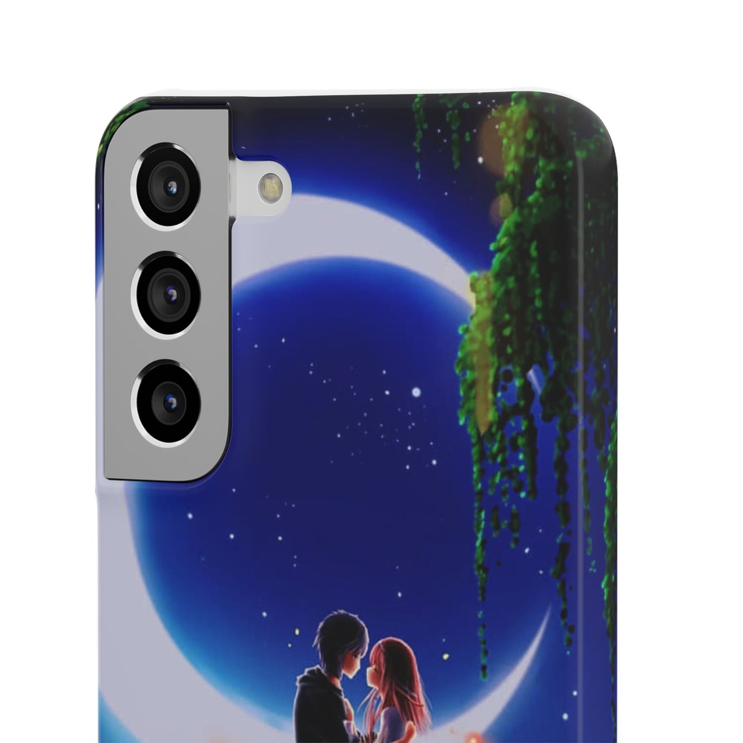 Moonlit Lovers Scene with Crescent Moon Case