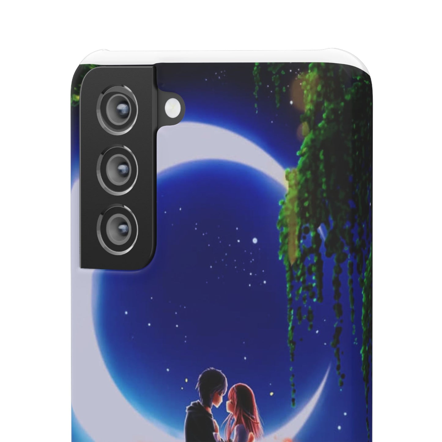 Moonlit Lovers Scene with Crescent Moon Case