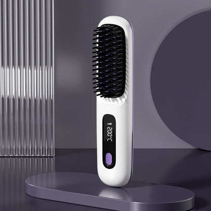 2 In 1 Hair Straightener Heated Brush