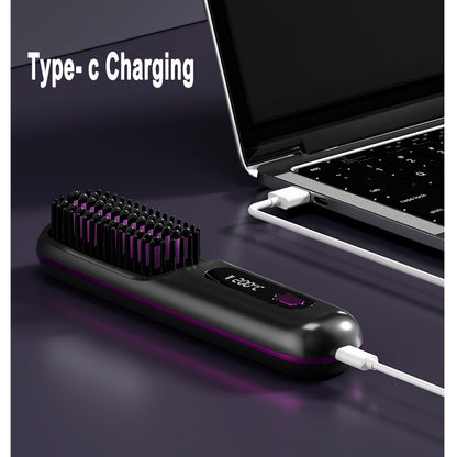 2 In 1 Hair Straightener Heated Brush