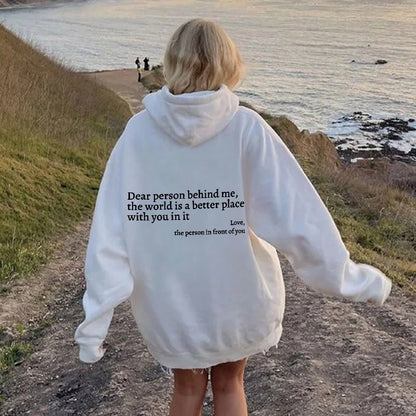 Dear Person Behind, Pocket Hoodie Unisex