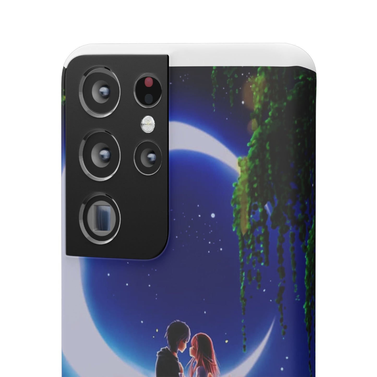 Moonlit Lovers Scene with Crescent Moon Case