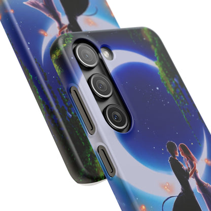 Moonlit Lovers Scene with Crescent Moon Case