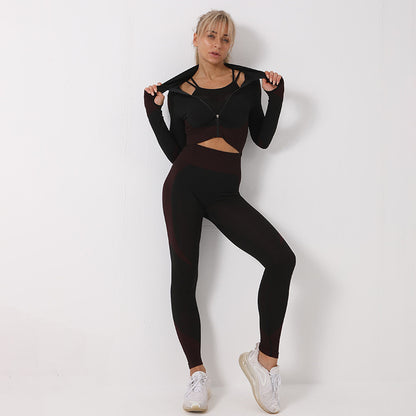 Yoga Set Seamless Sport Set Women Gym Clothing Leggings Women Crop Top Sports Bra Women Fitness Gym Set Womens Outfits Tracksuit