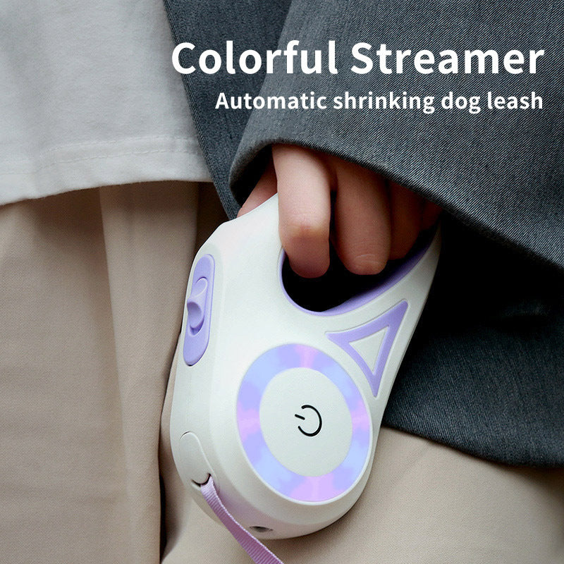 Retractable Leash With Automatic Recall and Spotlight For Safety