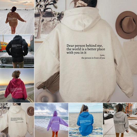 Dear Person Behind, Pocket Hoodie Unisex