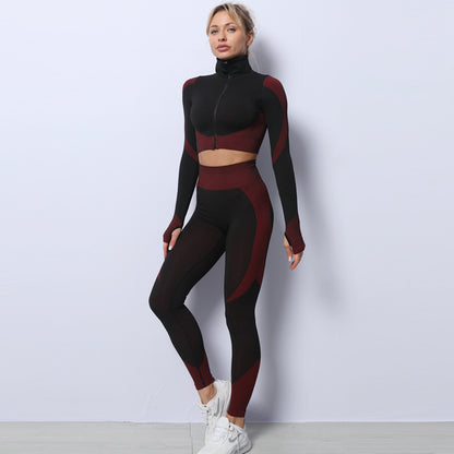 Yoga Set Seamless Sport Set Women Gym Clothing Leggings Women Crop Top Sports Bra Women Fitness Gym Set Womens Outfits Tracksuit